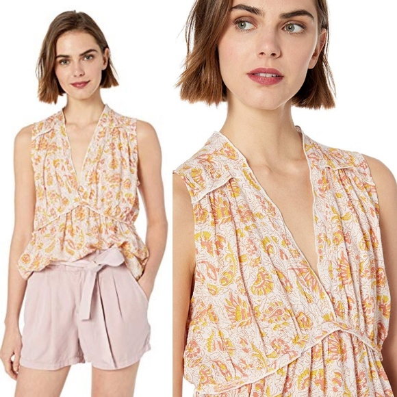 Lucky Brand Tops - 🆕 Lucky Brand Paisley Print Romantic Ruffle Top